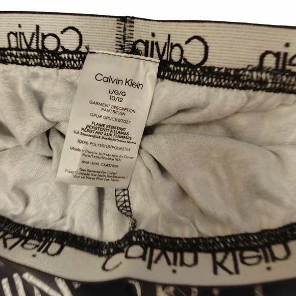 Calvin Klein Black Pajama Pants with Multicolor Logo - Picture 4 of 7